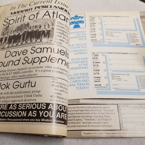 July 1987 Modern Drummer mag Peter Erskine Anton Fier - Picture 10 of 10